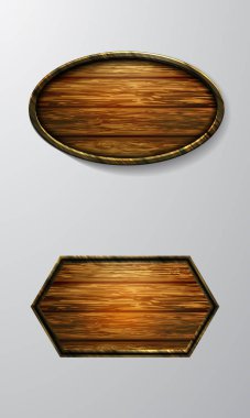 Ahşap tabelanın gerçekçi temsili