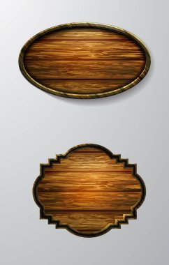 Ahşap tabelanın gerçekçi temsili