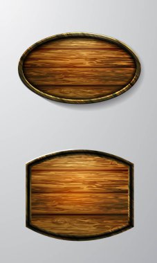 Ahşap tabelanın gerçekçi temsili