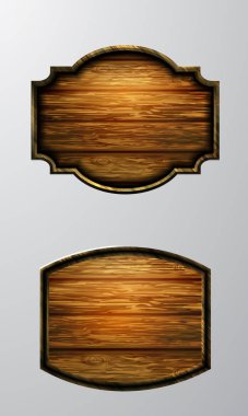 Ahşap tabelanın gerçekçi temsili