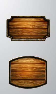 Ahşap tabelanın gerçekçi temsili