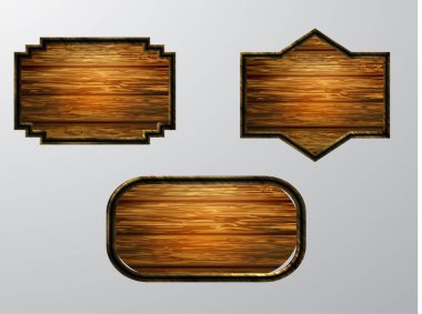 Ahşap tabelanın gerçekçi temsili