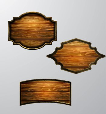 Ahşap tabelanın gerçekçi temsili