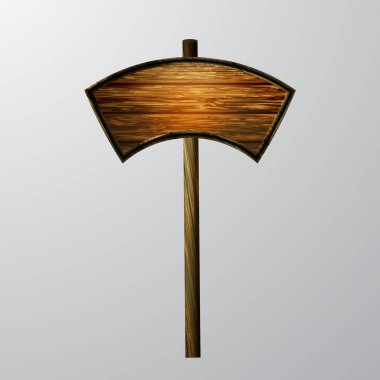 ahşap boş çizgi film tabela