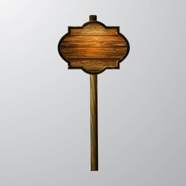 ahşap boş çizgi film tabela