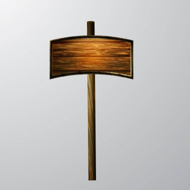 ahşap boş çizgi film tabela