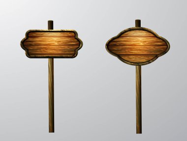 ahşap boş çizgi film tabela