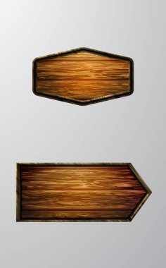 Ahşap tabelanın gerçekçi temsili