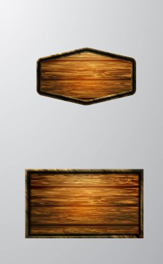 Ahşap tabelanın gerçekçi temsili