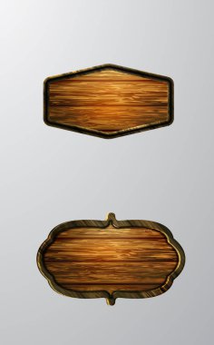 Ahşap tabelanın gerçekçi temsili