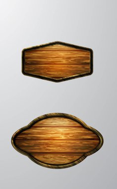 Ahşap tabelanın gerçekçi temsili