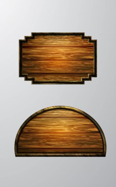 Ahşap tabelanın gerçekçi temsili