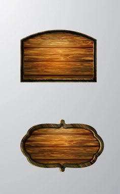 Ahşap tabelanın gerçekçi temsili