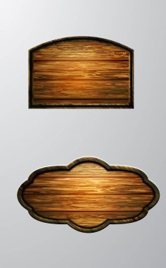 Ahşap tabelanın gerçekçi temsili