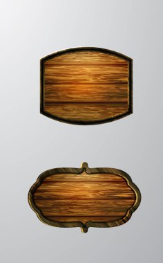 Ahşap tabelanın gerçekçi temsili