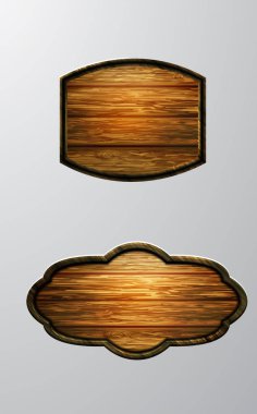 Ahşap tabelanın gerçekçi temsili