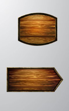 Ahşap tabelanın gerçekçi temsili