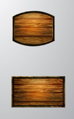 Ahşap tabelanın gerçekçi temsili