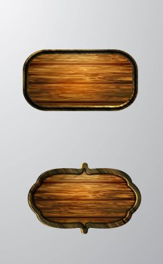 Ahşap tabelanın gerçekçi temsili