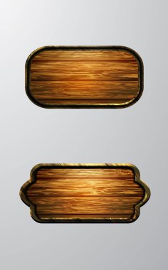 Ahşap tabelanın gerçekçi temsili