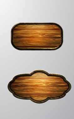 Ahşap tabelanın gerçekçi temsili