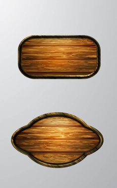 Ahşap tabelanın gerçekçi temsili