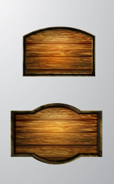 Ahşap tabelanın gerçekçi temsili