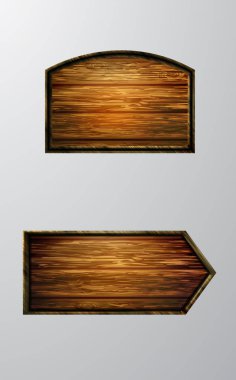 Ahşap tabelanın gerçekçi temsili