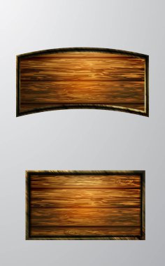 Ahşap tabelanın gerçekçi temsili