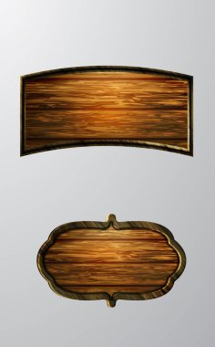 Ahşap tabelanın gerçekçi temsili