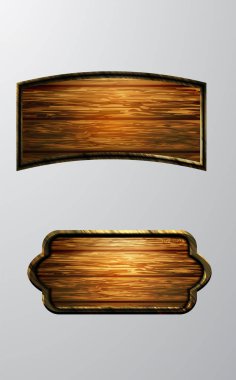 Ahşap tabelanın gerçekçi temsili