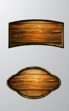 Ahşap tabelanın gerçekçi temsili