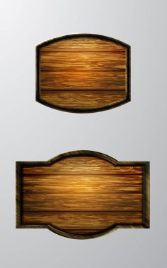 Ahşap tabelanın gerçekçi temsili