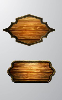 Ahşap tabelanın gerçekçi temsili