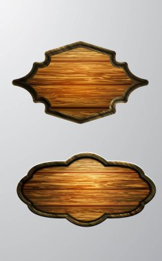 Ahşap tabelanın gerçekçi temsili