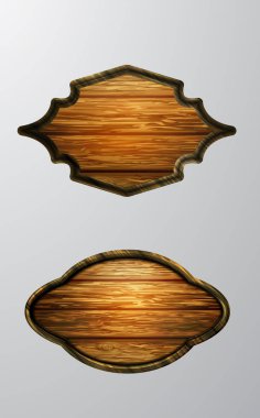 Ahşap tabelanın gerçekçi temsili