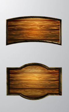 Ahşap tabelanın gerçekçi temsili