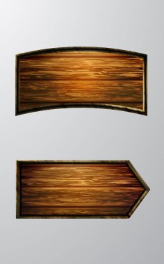 Ahşap tabelanın gerçekçi temsili