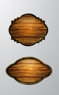 Ahşap tabelanın gerçekçi temsili