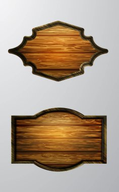 Ahşap tabelanın gerçekçi temsili