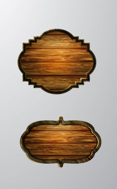 Ahşap tabelanın gerçekçi temsili