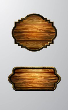 Ahşap tabelanın gerçekçi temsili