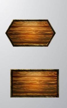 Ahşap tabelanın gerçekçi temsili