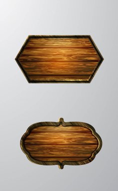 Ahşap tabelanın gerçekçi temsili