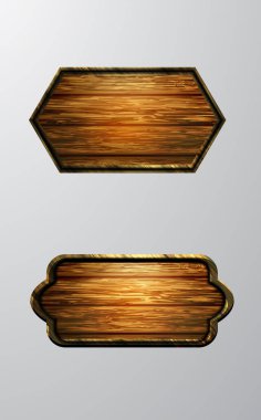 Ahşap tabelanın gerçekçi temsili