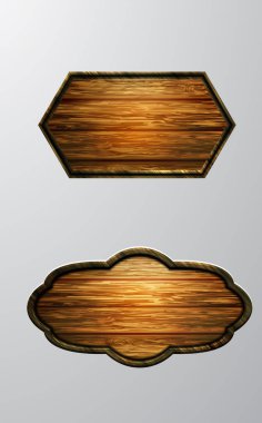 Ahşap tabelanın gerçekçi temsili