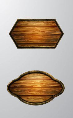 Ahşap tabelanın gerçekçi temsili