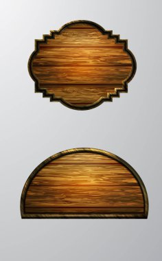 Ahşap tabelanın gerçekçi temsili