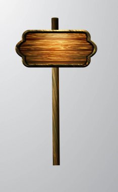 ahşap boş çizgi film tabela