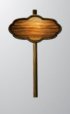 ahşap boş çizgi film tabela